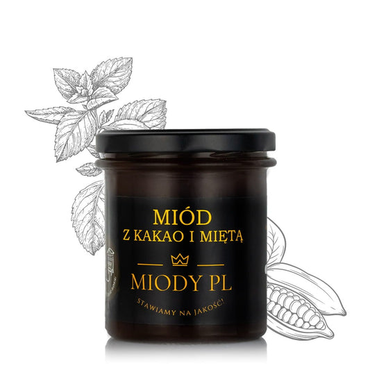Miód z kakao i miętą - 430 g